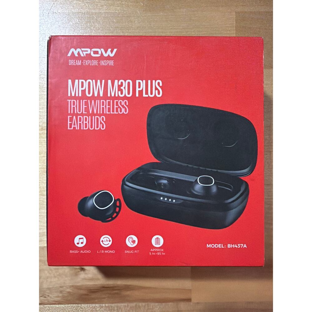 Brand new MPOW M30 Plus True Wireless Earbuds model BH437A.